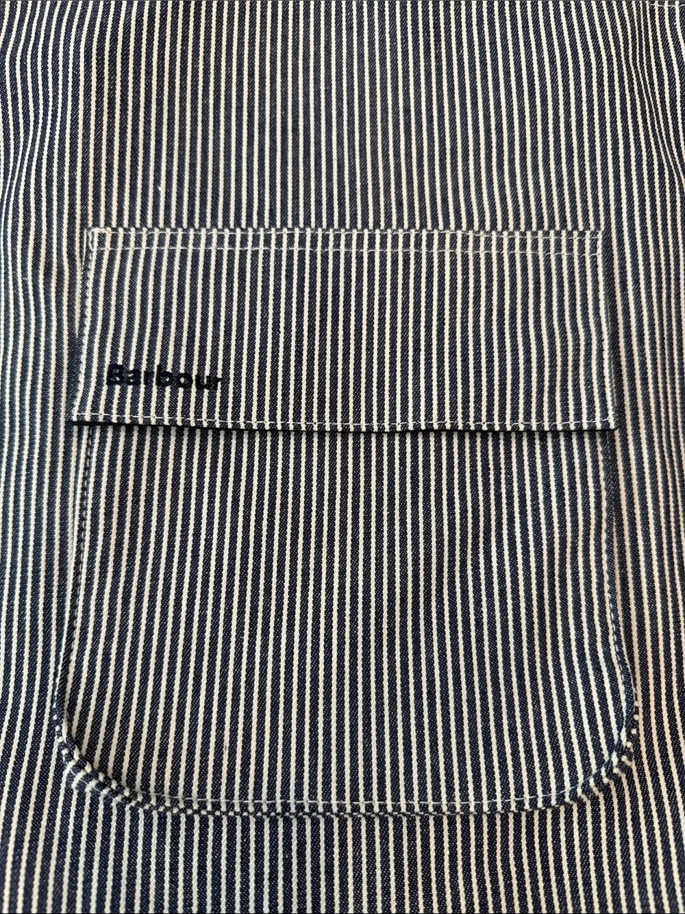 Barbour Navy and White Tote Bag